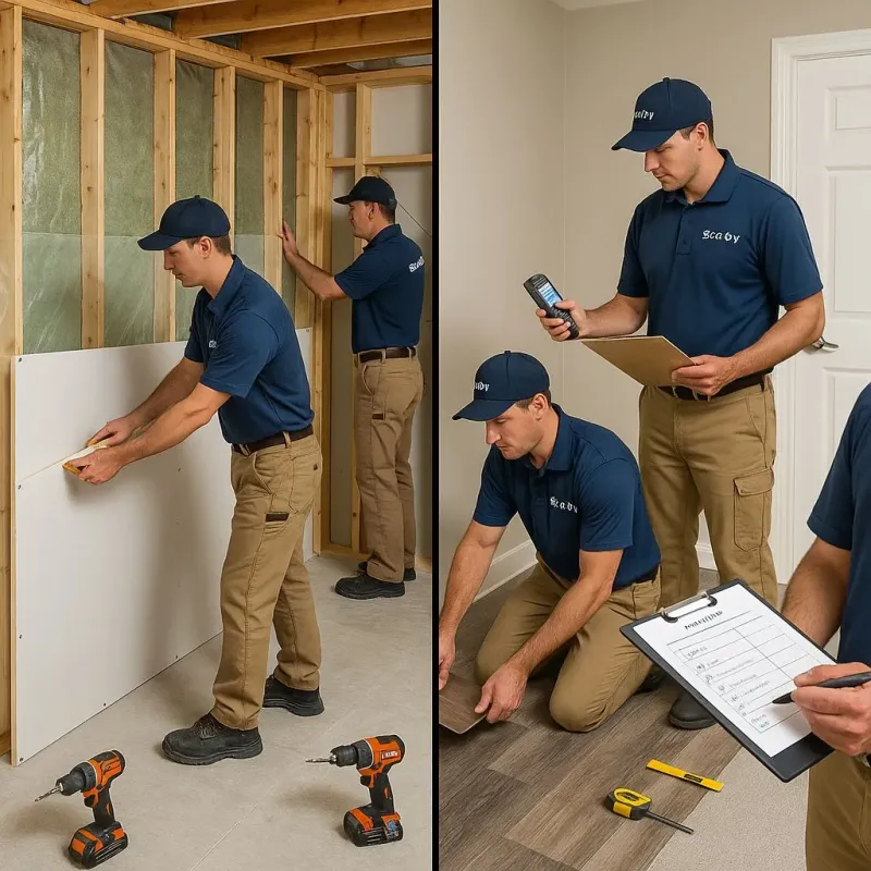 Repairs and Reconstruction process in Key Center, WA